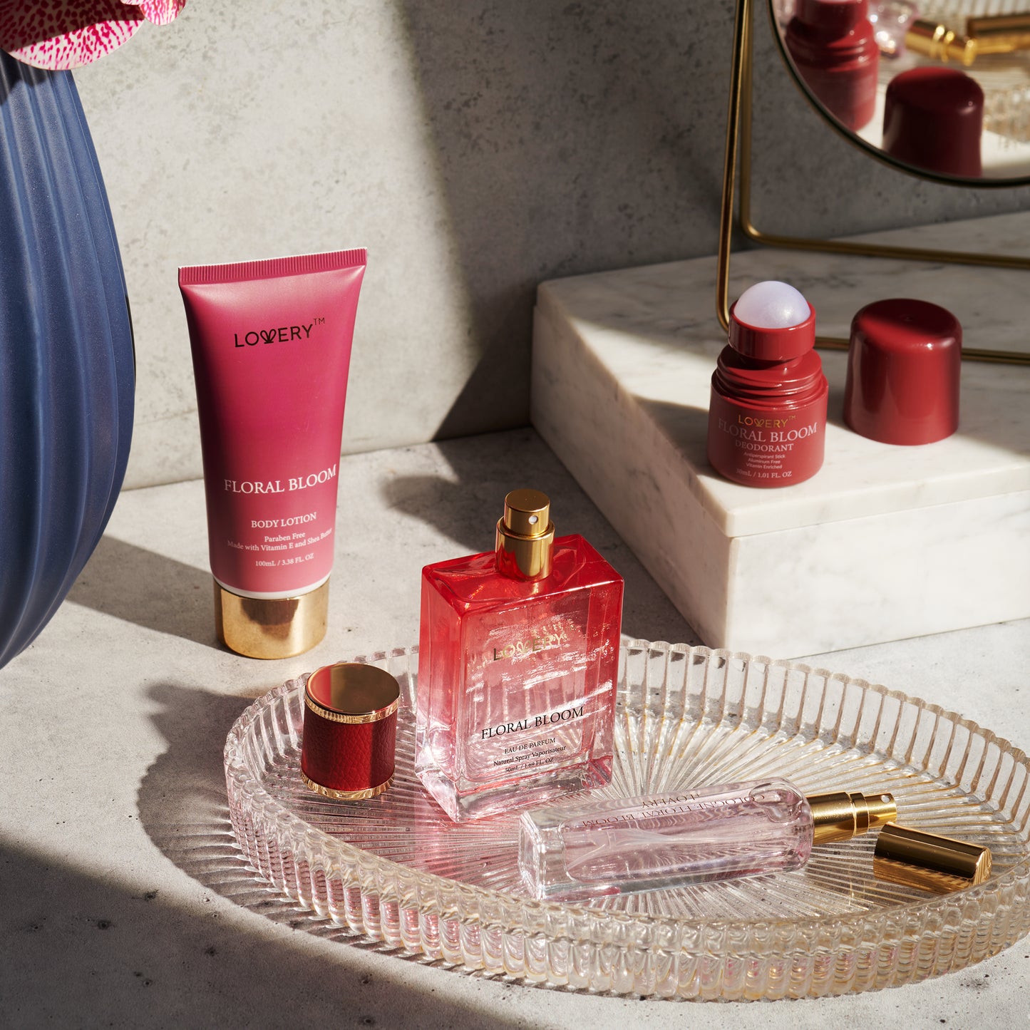 Floral Bloom Bath and Body Care - 4pc Womens Gift Set