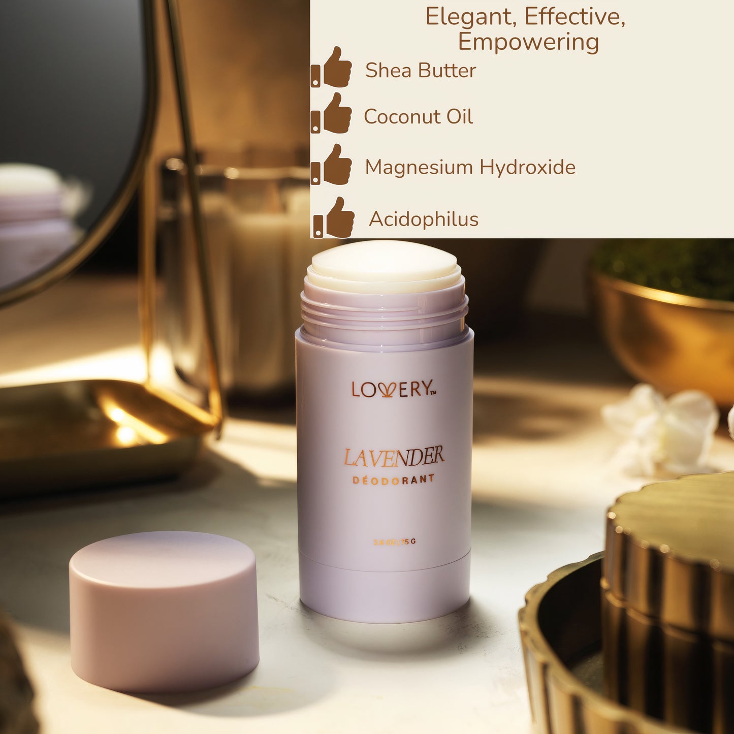 Lavender Aluminum Free Deodorant Stick - 2.6oz 24 Hour Odor Control