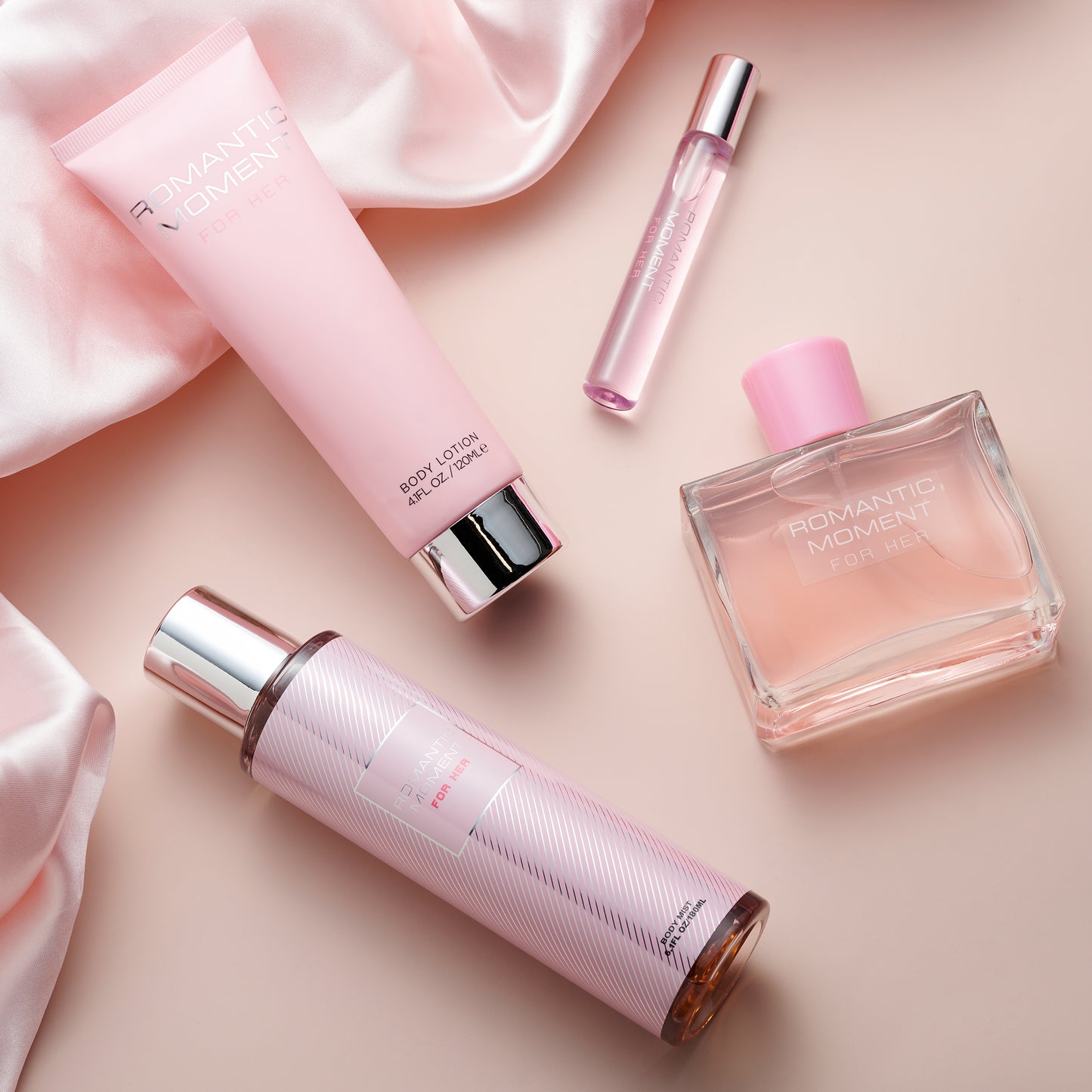 Romantic Moment Women's Eau da Parfum - 4Pc Signature Beauty and Self Care Gift Box