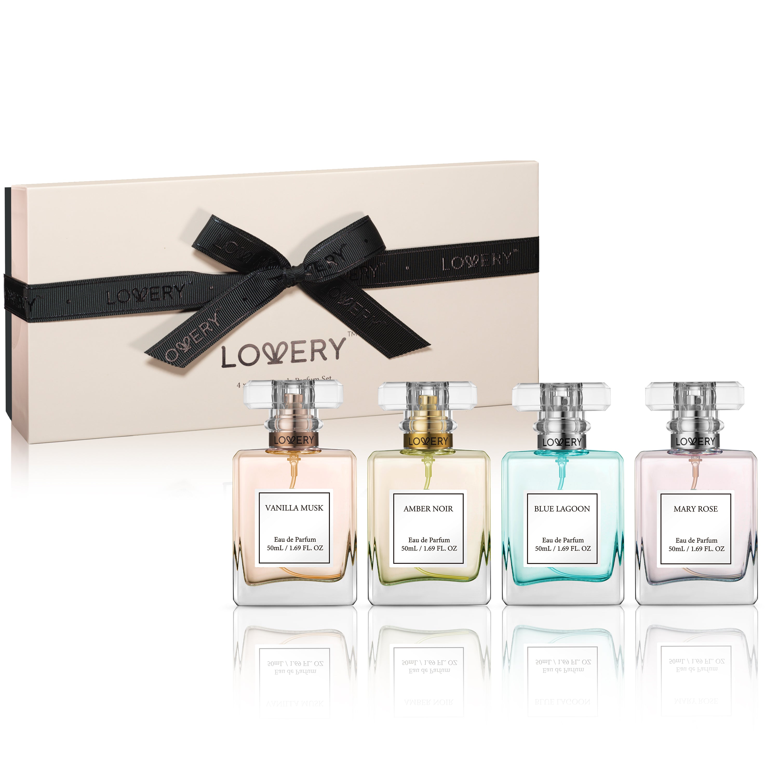 Lovery Mini Perfumes For Women, 5pc Assorted Floral Aroma Eau De