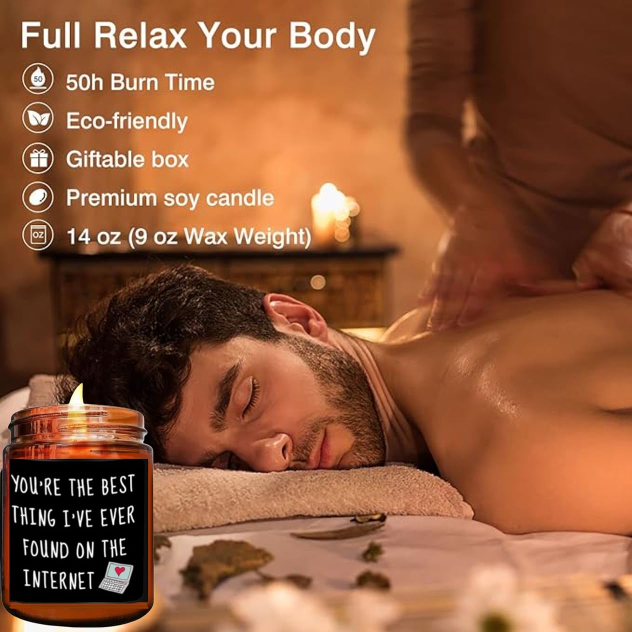 Romantic For Him, Funny Birthday Gifts For Men And Women For Husband Or Boyfriend, Dad Gifts - Candle and Non-Candle Options Available