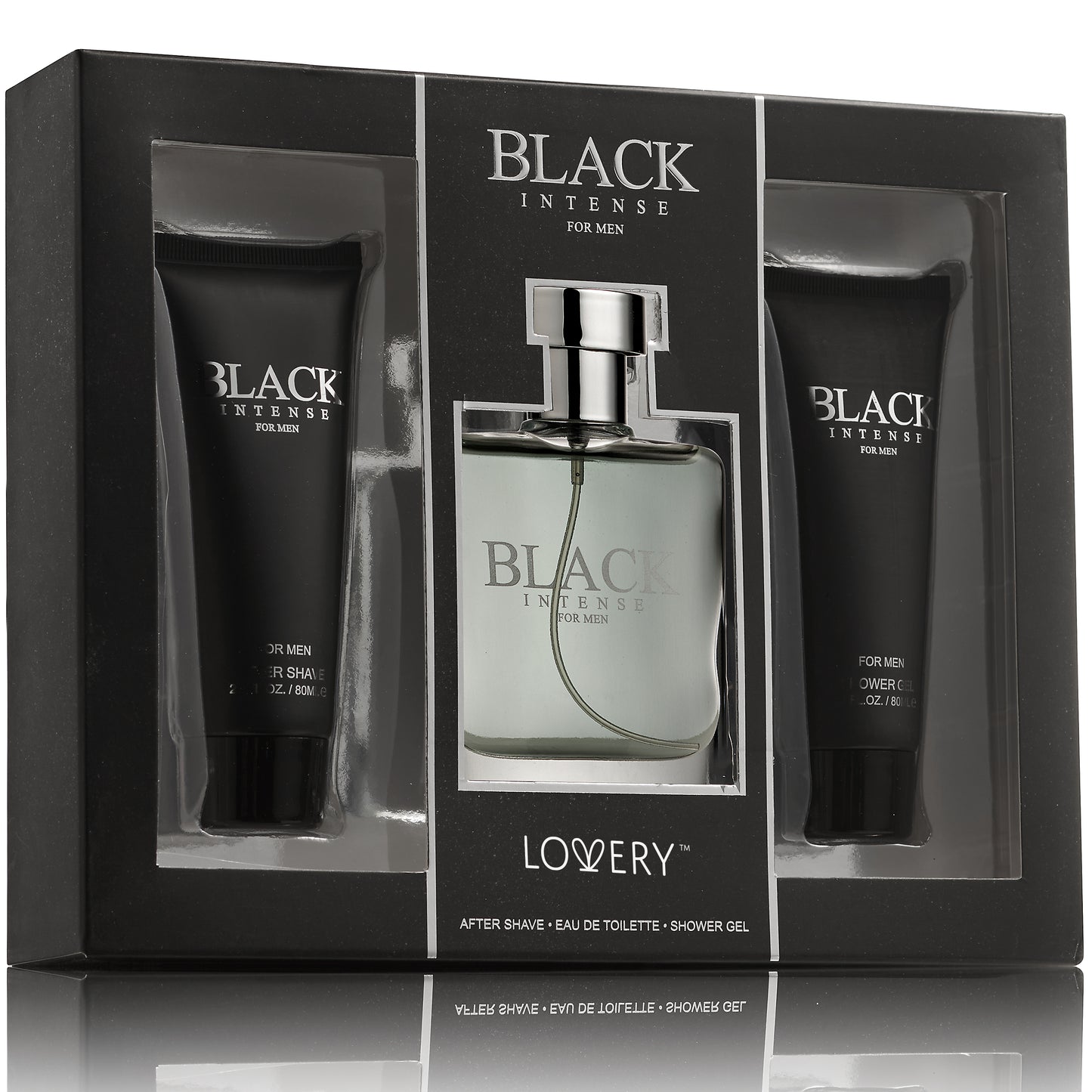 Black Intense Men’s Eau De Toilette, Aftershave & Shower Gel – 3Pc Fragrance Gift Set