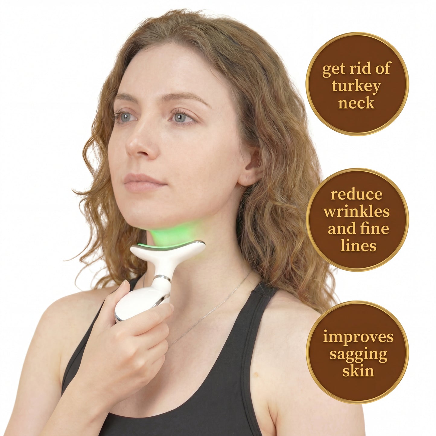 Light-Based Multifunctional Face & Neck Beauty Massager Wand with EMS Technology