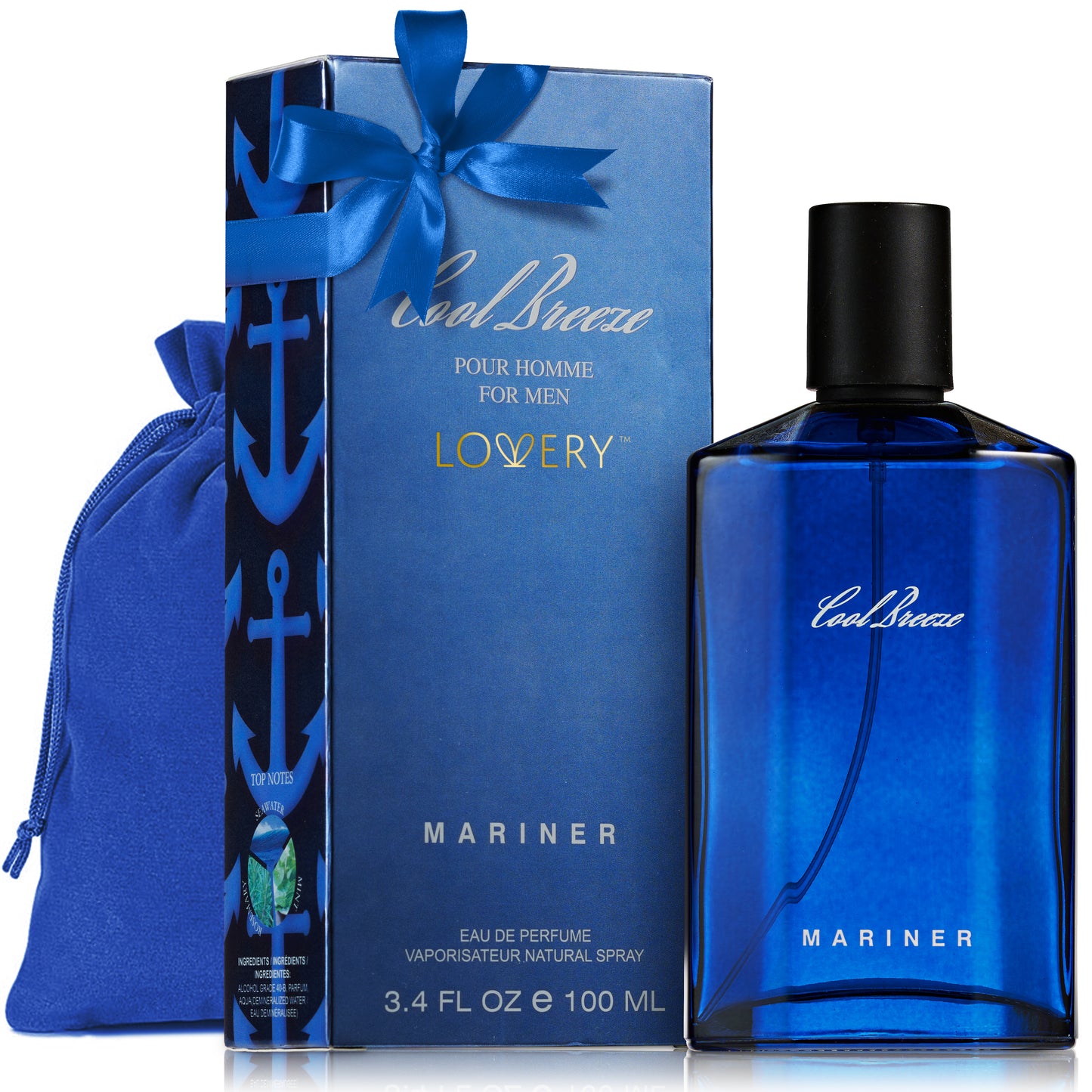 Cool Breeze EDP – 3.4 oz Men’s Perfume Gift Set