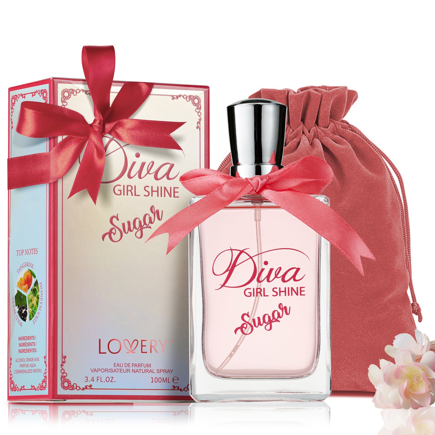 Diva Sugar Eau de Parfum gift set with elegant bottle and luxury packaging