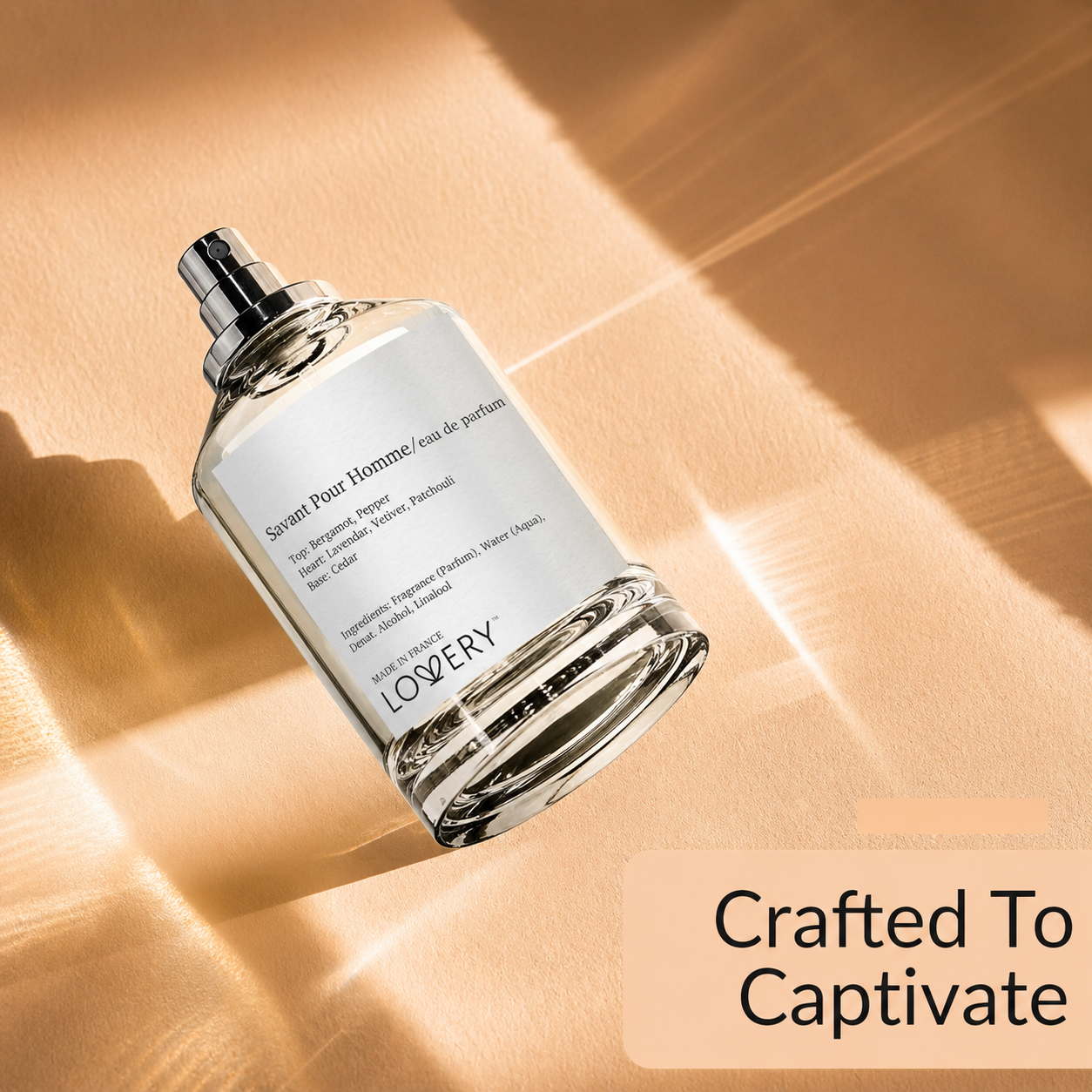 LoveryPlus Savant Pour Homme Eau de Parfum 2pc. Fragrance Gift Set - Inspired by Dior Sauvage, 3.4 fl oz Perfume Spray