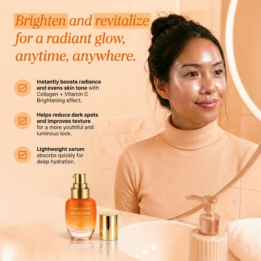 Lovery Korean Skincare 3-Step Facial Serum Set - Retinol, Vitamin C Brightening & Hyaluronic Collagen Hydration for Face