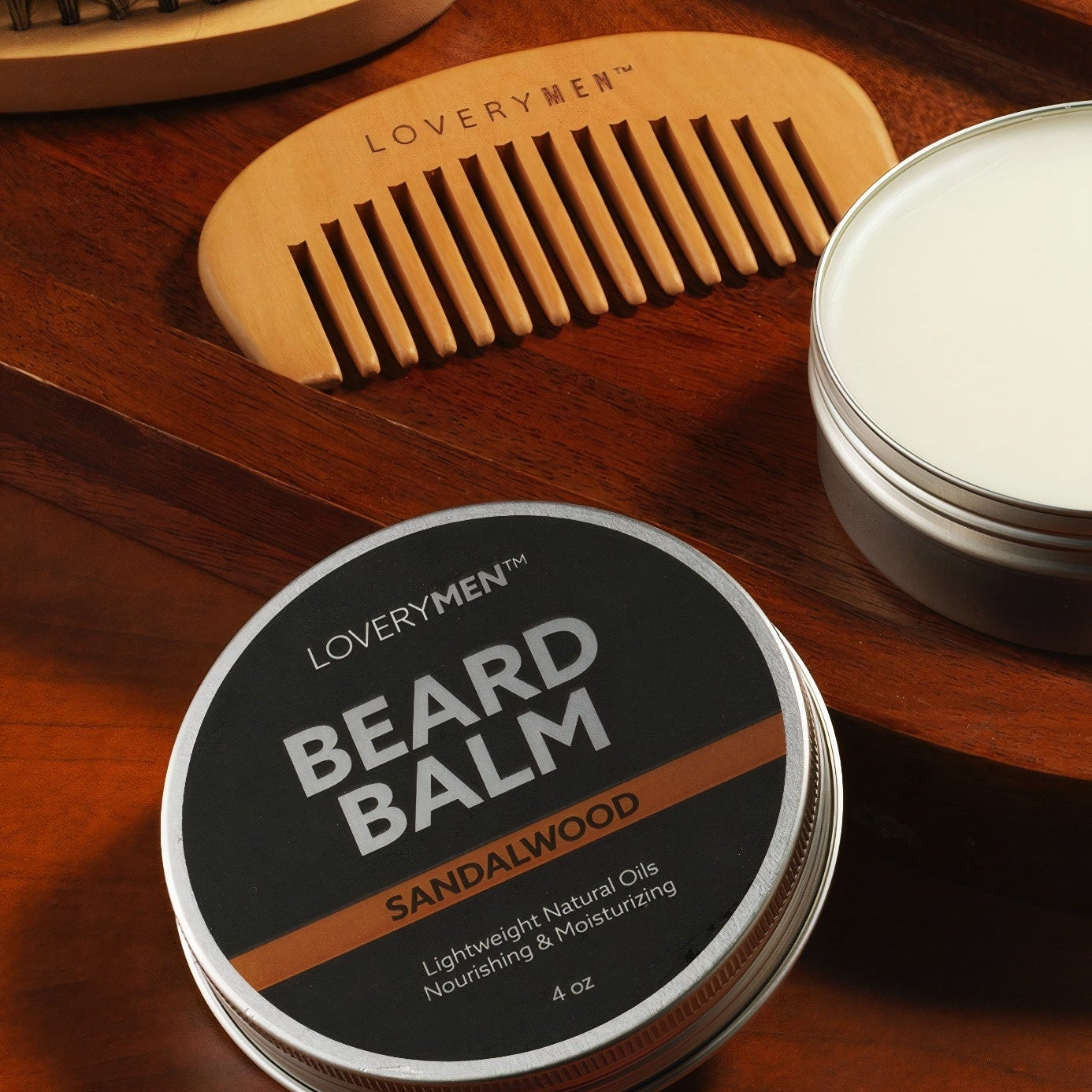 Sandalwood Grooming Set - Beard Oil, Balm & Deodorant Trio