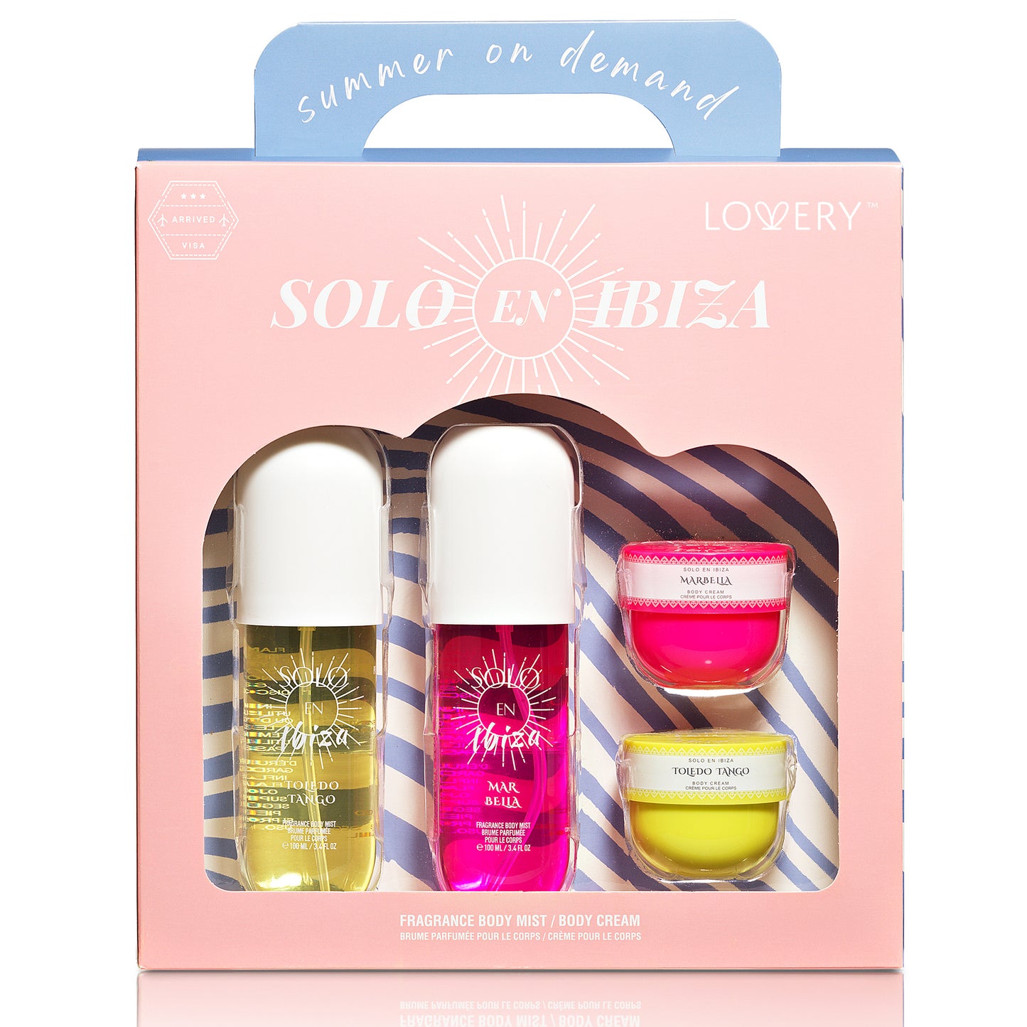 Solo En Ibiza Body Care Gift Set - 4Pc Mist & Cream Collection