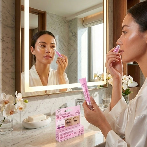 Lovery Korean Skin Care Eye Cream Collection - Instant Tightening Korean Under Eye Treatment Set with Retinol, Hyaluronic Acid, Vitamin C & Peptide