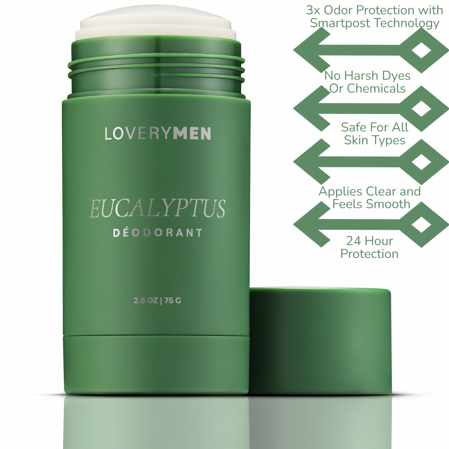 Sea Salt, Eucalyptus, Amber, Sandalwood Anti-Perspirant Deodorant Sticks - 4pc Gift Set