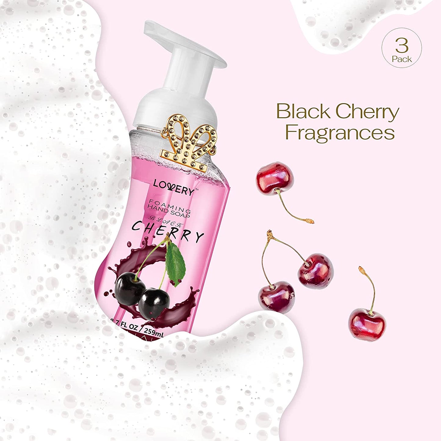 Black Cherry Foaming Hand Soap - Pack of 3