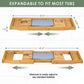 Premium Bamboo Bathtub Tray - 13Pc Bath Caddy Gift Set