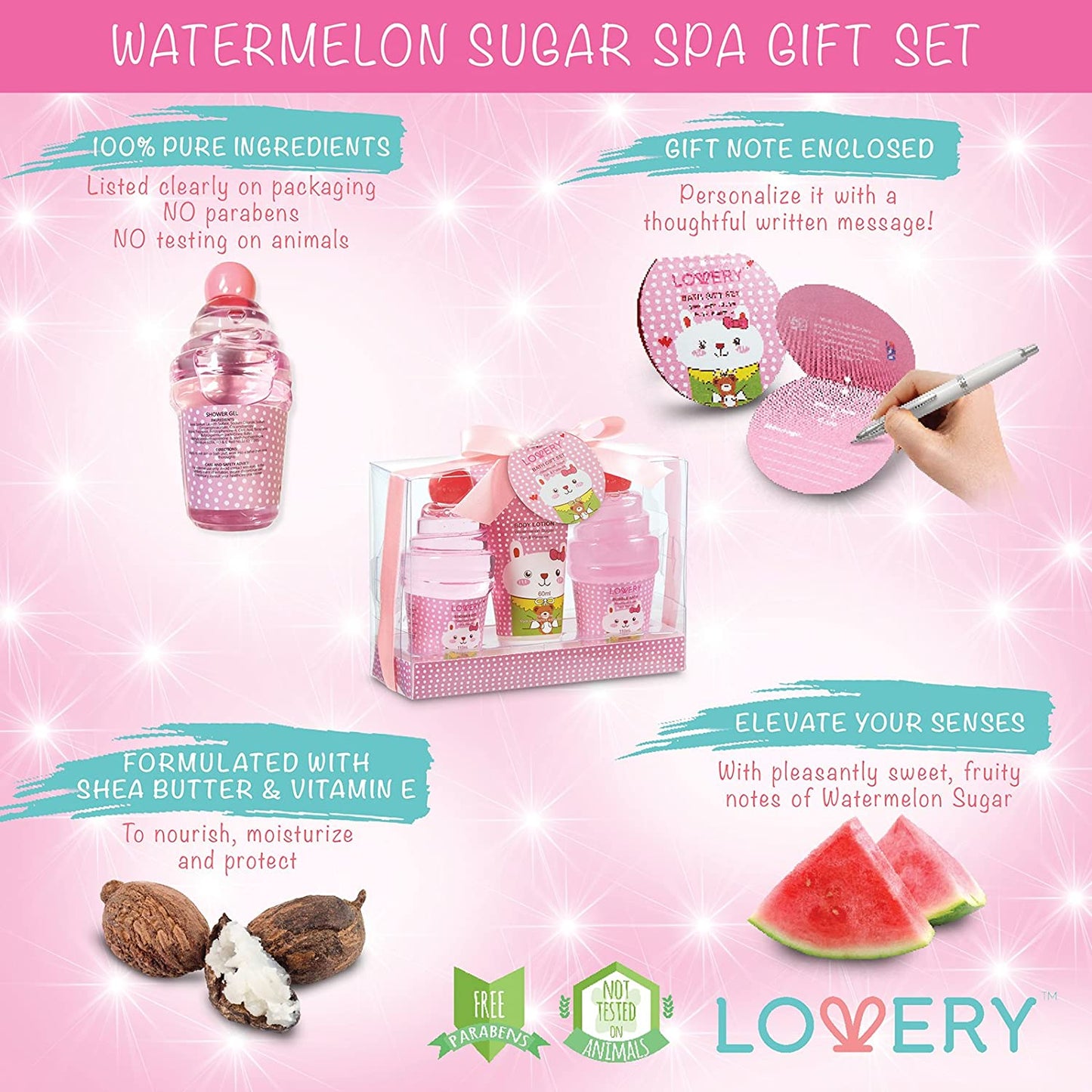 Watermelon Sugar Junior Gift Set - 3Pc Bath Set