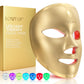 Gold 7-Color LED Light Therapy Facial Mask for Radiant Skin - Luxury Beauty Gift for Women - Hands-Free Skincare Device for Fine Lines & Anti-Wrinkle