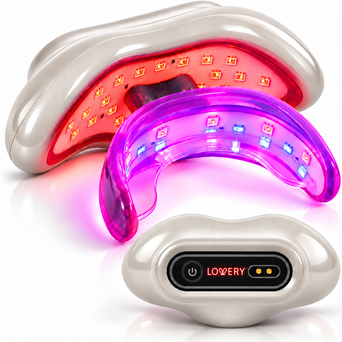 Oral Red Light Therapy Device for Gums, Teeth & Lips, Rechargeable Handheld Near-Infrared 660nm 850nm LED Oral Care with Silicone Mouthpiece, 4 Modes