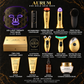 24K Gold 12pc LED Red Light Therapy, EMS & Microcurrent Skincare Tools Tech Device Luxury Gift Set - Face Mask, Heated Gua Sha, Sculptor, Serum & More