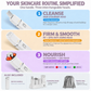 3in1 Professional Facial Skincare Device Set: Ultrasonic Skin Scrubber, RF & EMS Face Lift Wand, 3MHz Ultrasound LED Light Therapy, Anti-Wrinkle Tools