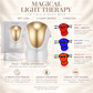 LED Face & Neck Light Therapy Mask: 807 LEDs, Red, Blue & Orange Light for Collagen, Wrinkles & Acne. Cordless Rechargeable Mask with Charging Base