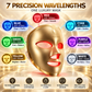 Gold 7-Color LED Light Therapy Facial Mask for Radiant Skin - Luxury Beauty Gift for Women - Hands-Free Skincare Device for Fine Lines & Anti-Wrinkle
