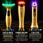 24K Gold 12pc LED Red Light Therapy, EMS & Microcurrent Skincare Tools Tech Device Luxury Gift Set - Face Mask, Heated Gua Sha, Sculptor, Serum & More