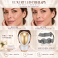 LED Face & Neck Light Therapy Mask: 807 LEDs, Red, Blue & Orange Light for Collagen, Wrinkles & Acne. Cordless Rechargeable Mask with Charging Base