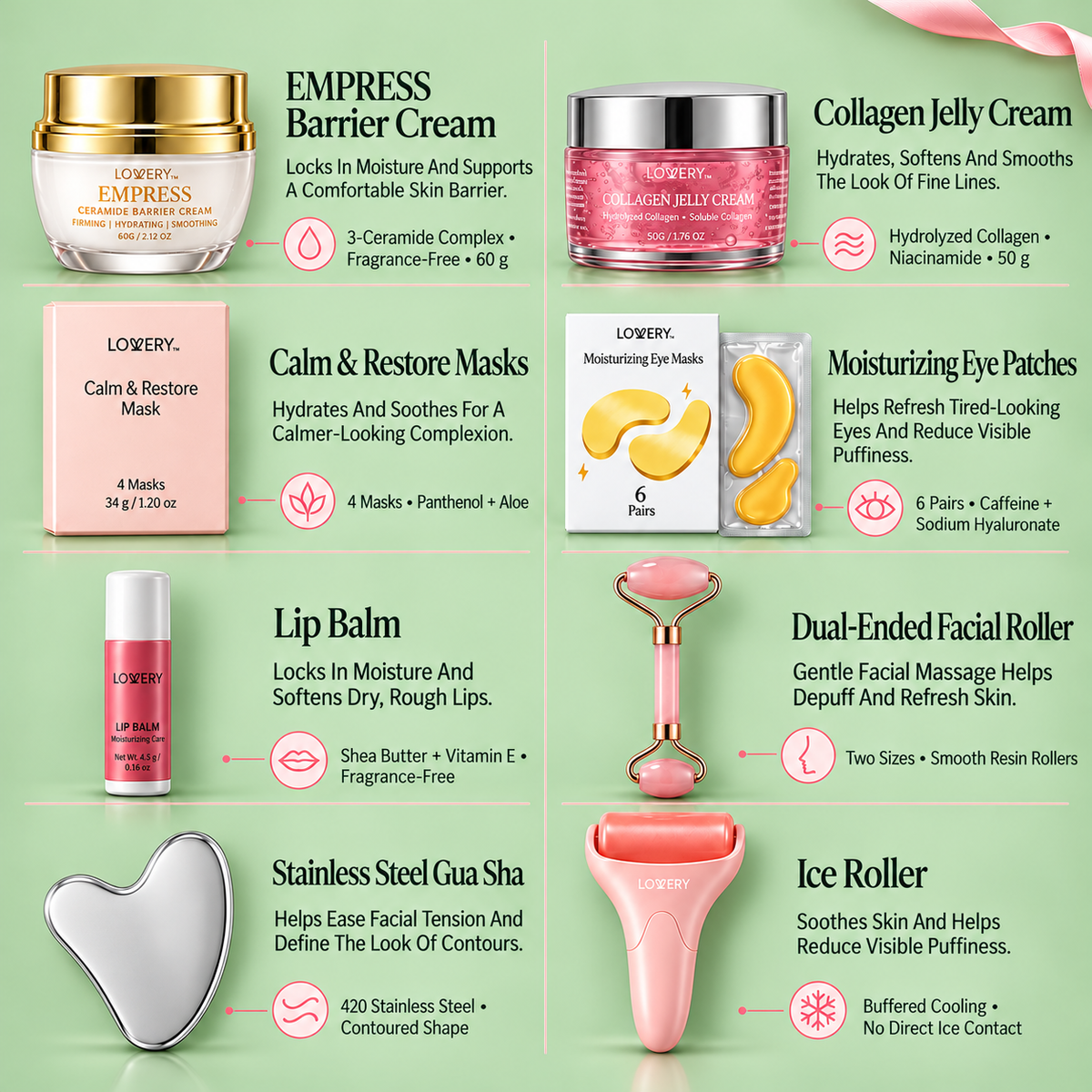 Limited-Edition Advent Calendar 2026 Skincare & Beauty Luxury Gift Set, 24pc Body Care Gift for Women with Red Light Therapy Mask, Massage Gun & More