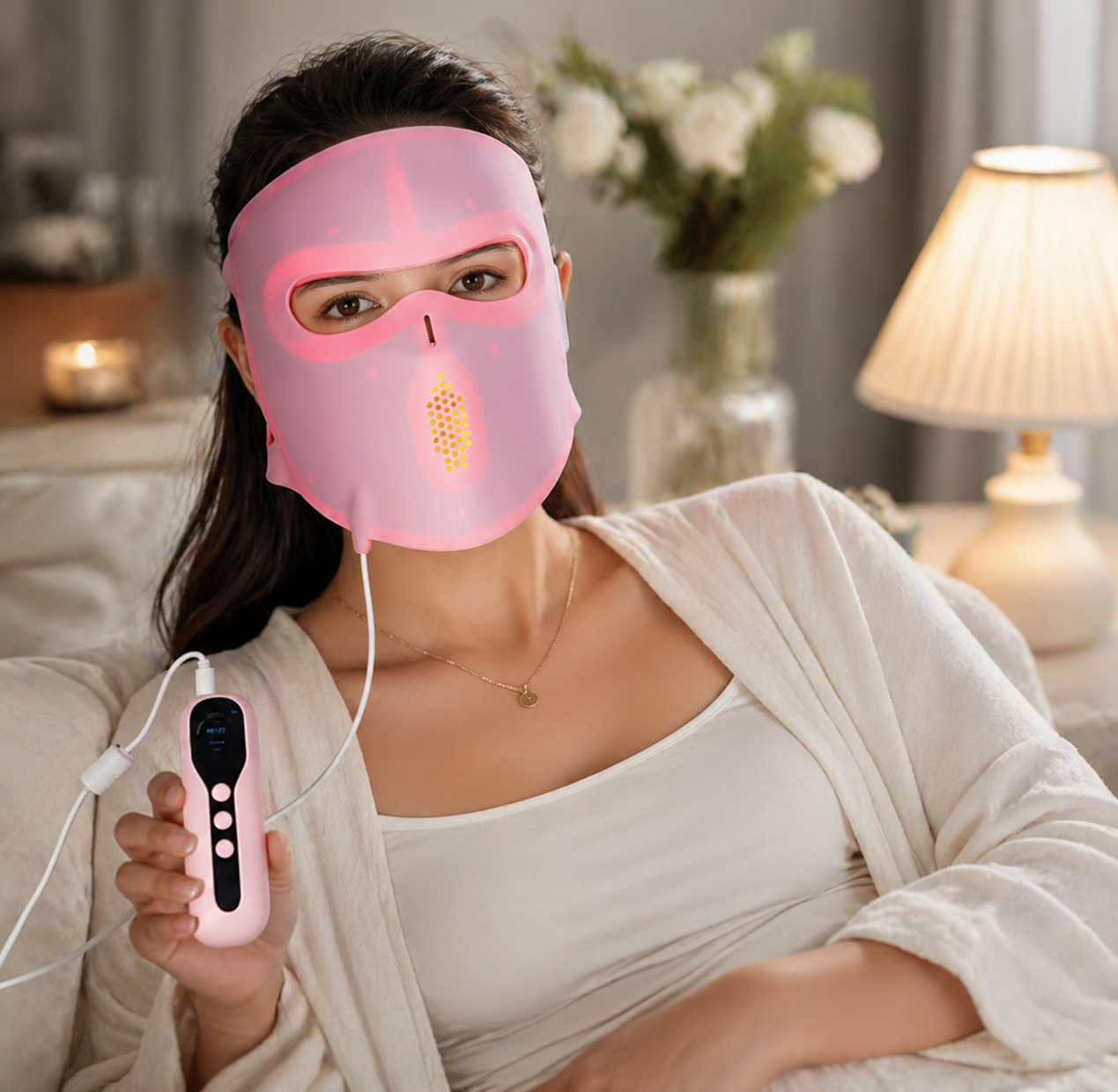 4D LED Red Light Therapy Face Mask with Near-Infrared Light