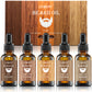 Mens Beard Oil Gift Set - 5Pc Beard Oils with Argan and Jojoba