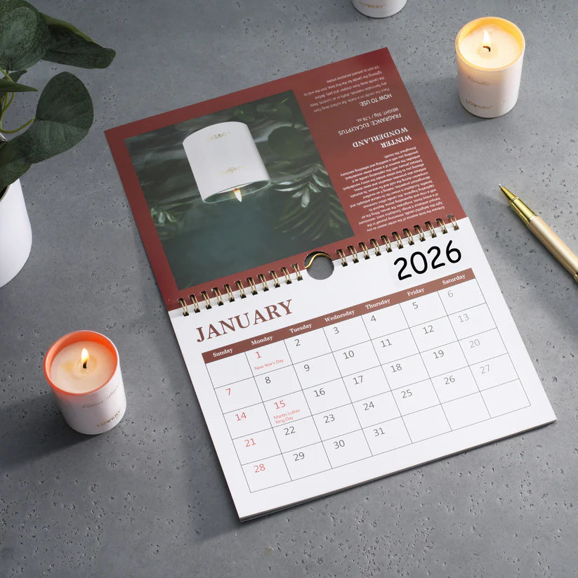 2025 Advent Calendar Candle Gifts - 12pc Aromatherapy Scented Candles, Pen, Wick Trimmer & Calendar