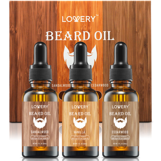 Mens Beard Oil Gift Set - Beard Oils with Argan and Jojoba