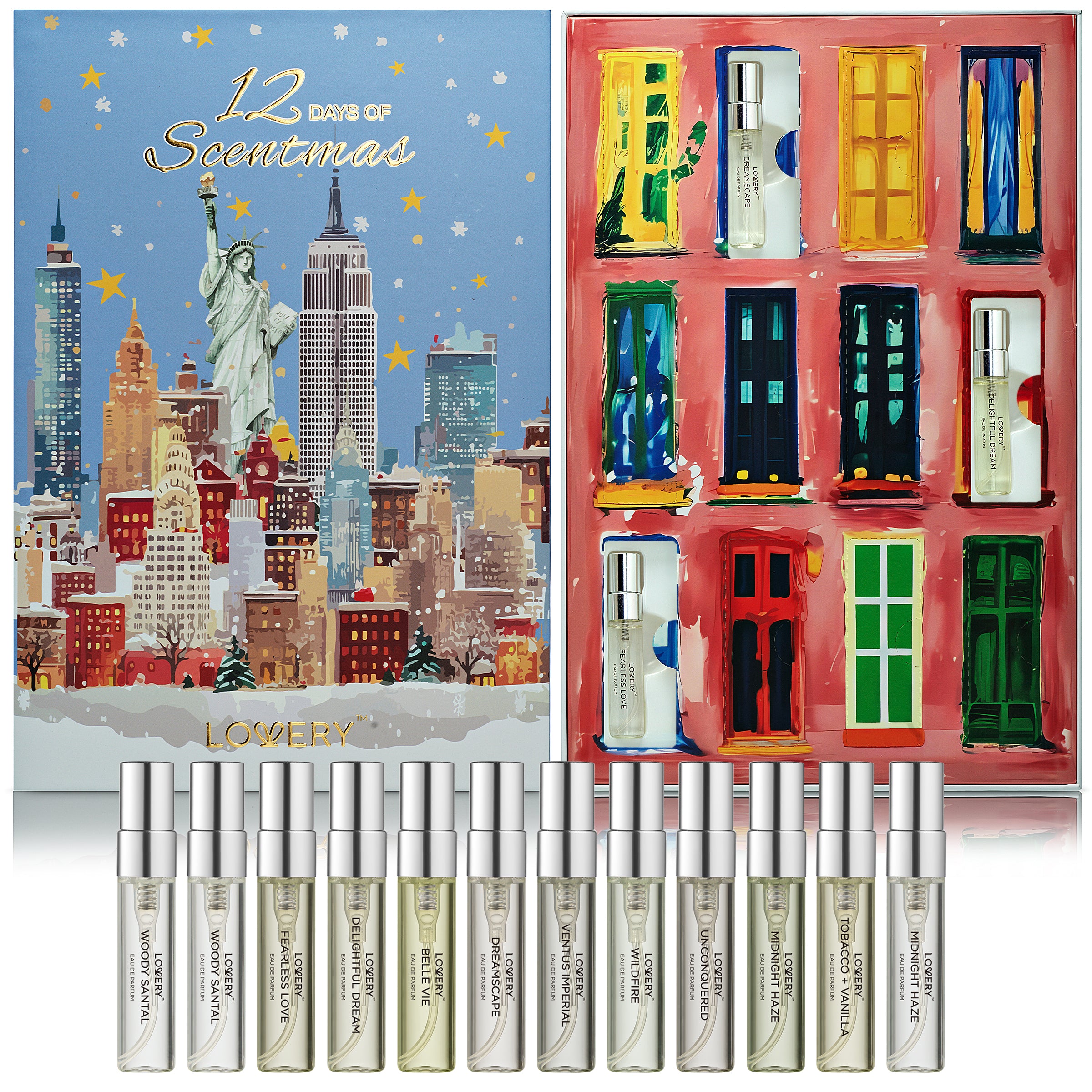 Perfume Advent Calendar, 12pc EDP Gift Set - Lovery