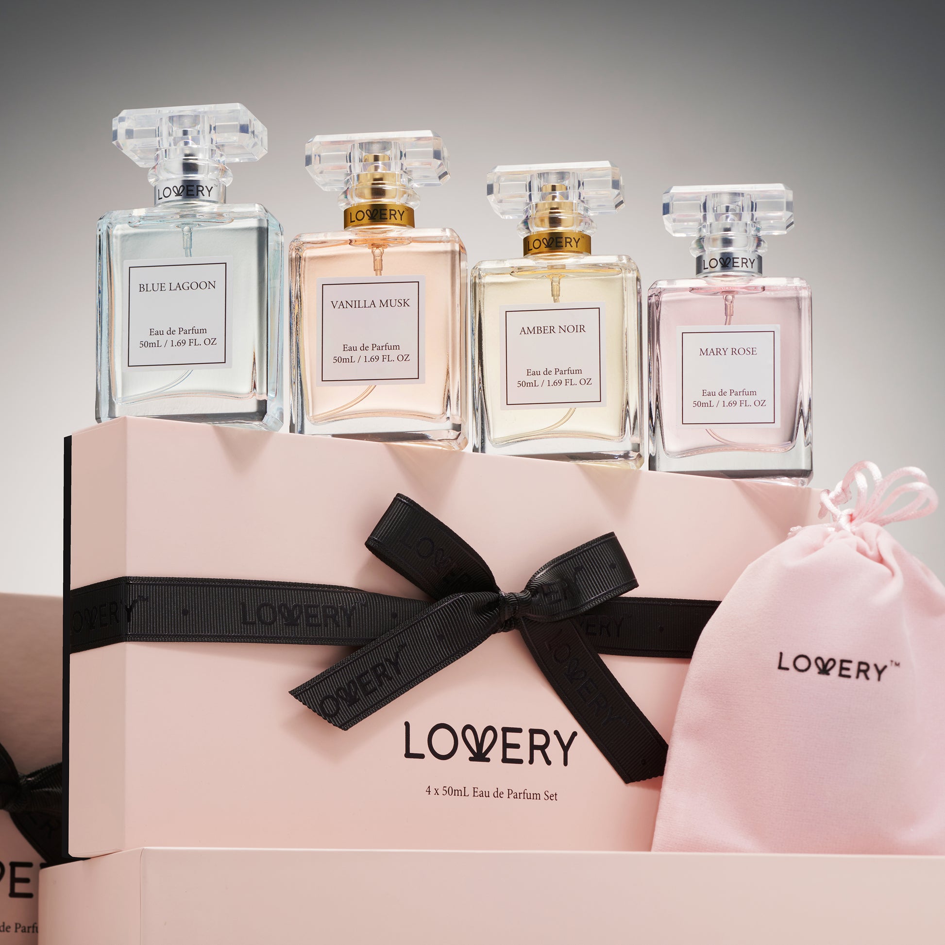 Perfume Set for Women - 4pc Floral Parfum Sampler Gifts Birthday