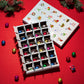 Lovery 24 days Advent calendar, milk chocolate assortment, countdown to Christmas, festive holiday designs, gourmet chocolates for each day, Yuletide treats, unique Christmas shapes, premium milk chocolate pieces, festive gift for all ages, delightful holiday surprise, Christmas spirit enhancer