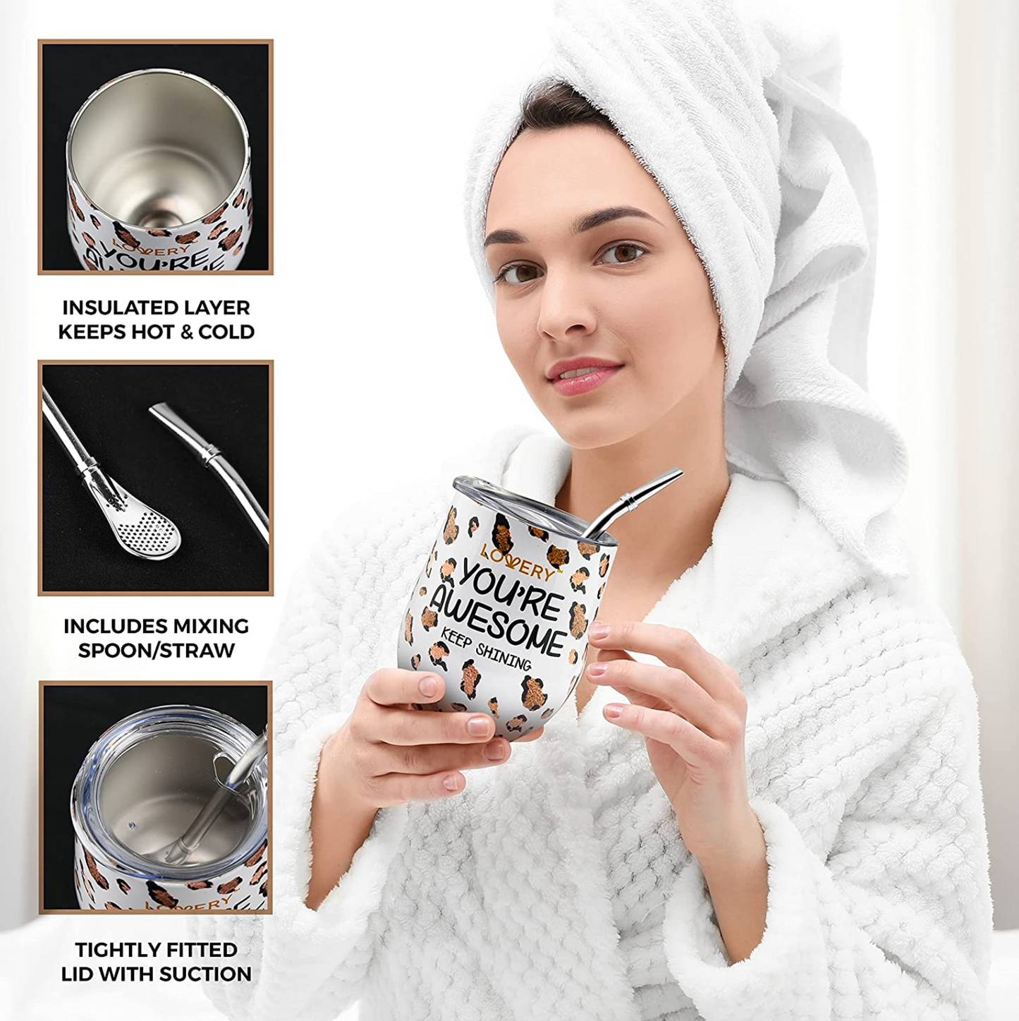 Honey Almond Home Spa Kit - 24Pc Deluxe Bath and Body Leopard Print Gift Basket