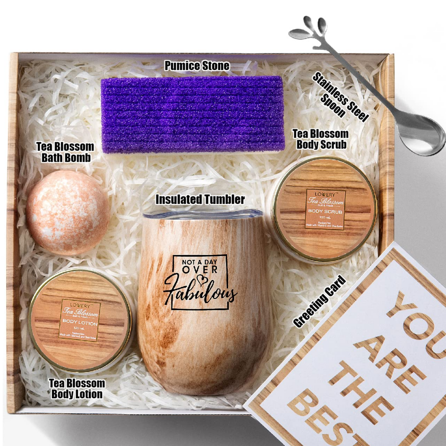 Tea Blossom Care Package - 11Pc Deluxe Personalized Gift Set