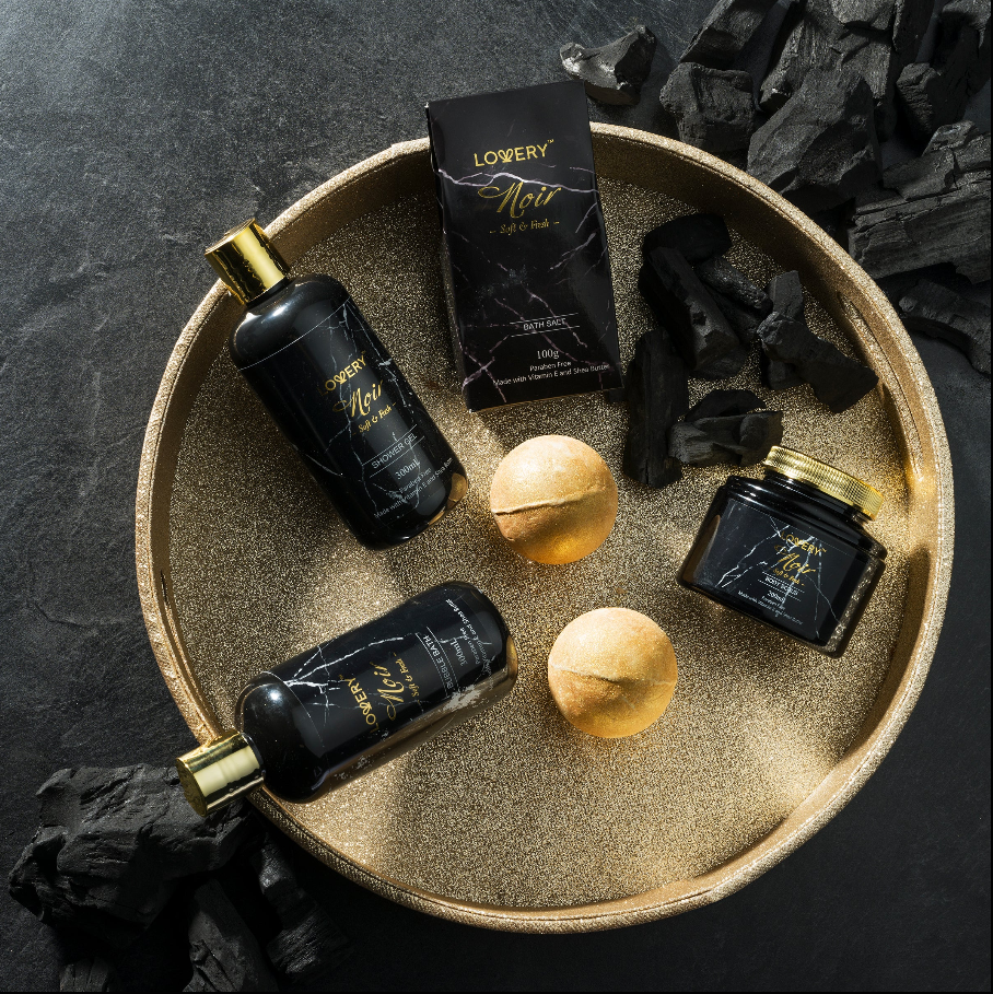 Luxe Jasmine Noir Home Spa Kit - 10Pc Deluxe Body Care Set
