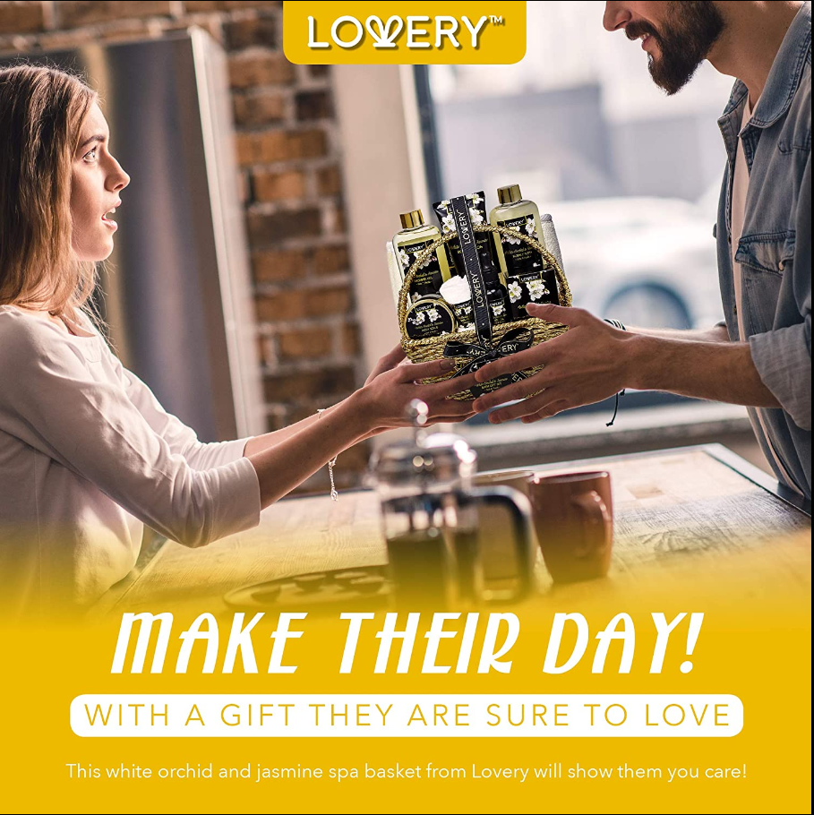 White Orchid Home Bath Set - 11Pc Deluxe Gift Basket