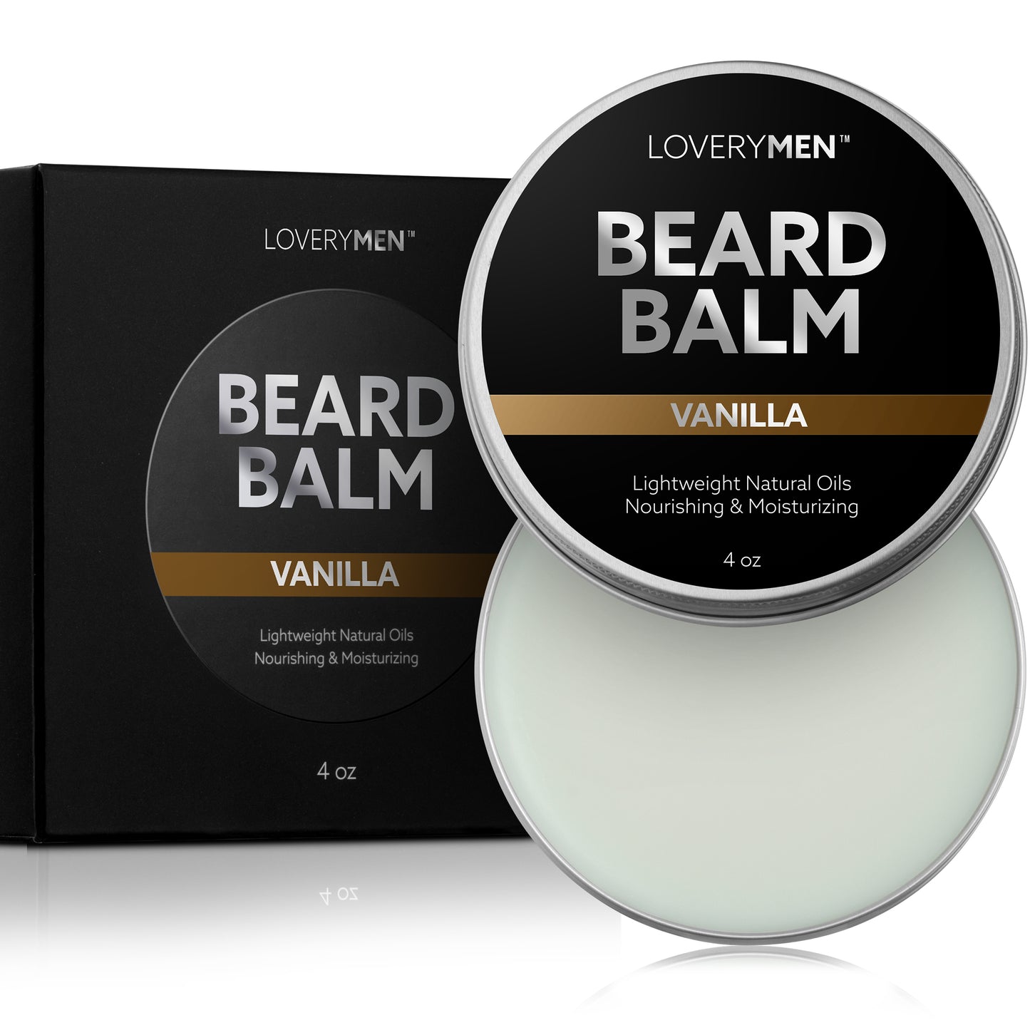 LoveryMen Vanilla Beard Balm - 4oz Beard Cream & Softener