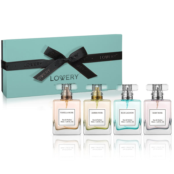 Perfume Set for Women - 4pc Floral Parfum Sampler Gifts - Made in