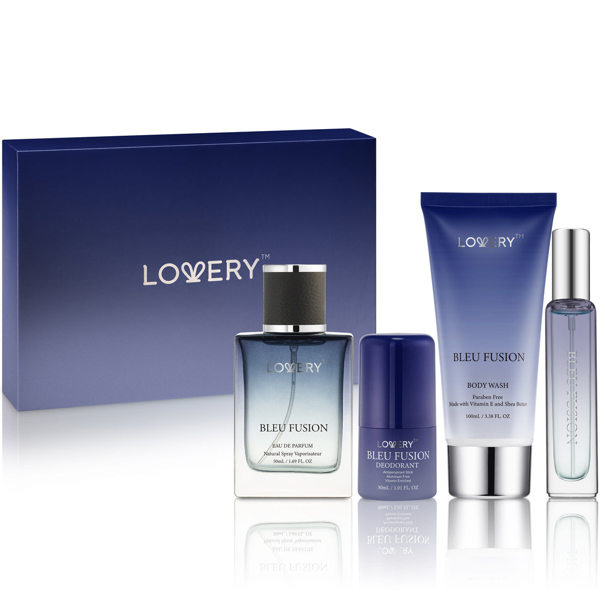 Blue Fusion Perfume for Men, Mens Cologne Set 4 In 1 Perfume Set & Colognes Gift Set