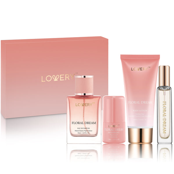Floral Dream Bath and Body Care – 4Pc Women's Valentine's Day | Lovery