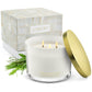 White Tea and Sage 3 Wick Candles - 13oz Soy Wax Home Candle