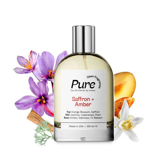 Pure Saffron & Amber Eau de Parfum Inspired by Baccarat Rouge 540 Perfume, 3.38 fl oz Spray – Made in France
