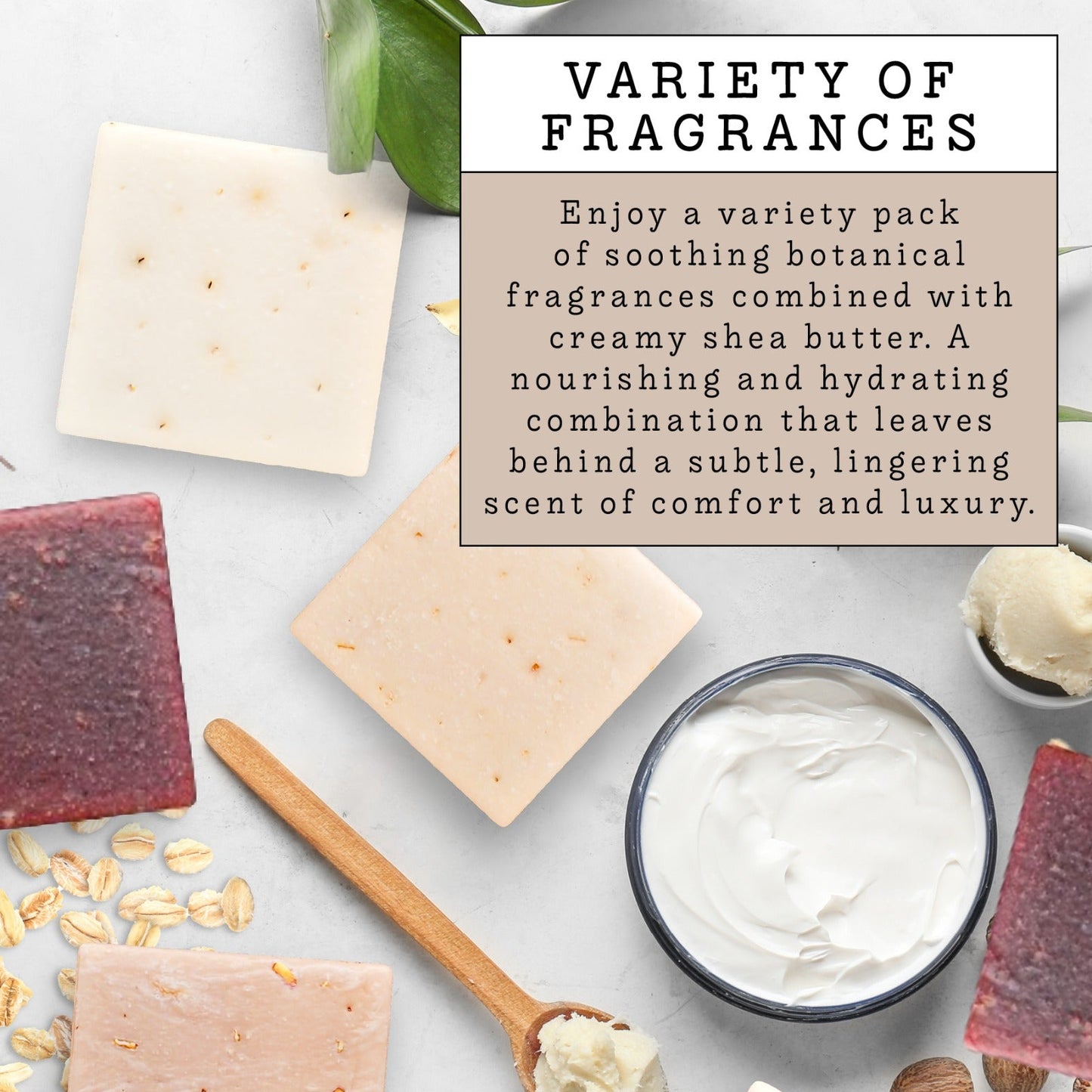 Lovery Handmade Goat Milk Soap Bars with Organic Shea Butter - Variety Scent - 6 Pack