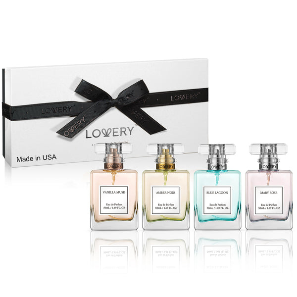 Perfume Set for Women - 4pc Floral Parfum Sampler Valentine's Day