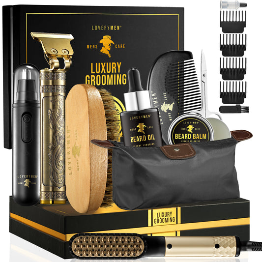 LoveryMen Beard Grooming Kit - 15pc Luxury Beard Care