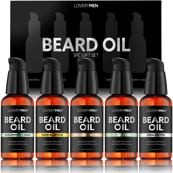 LoveryMen Deluxe Beard Oils – Premium Men's Grooming Gift Set | Lovery