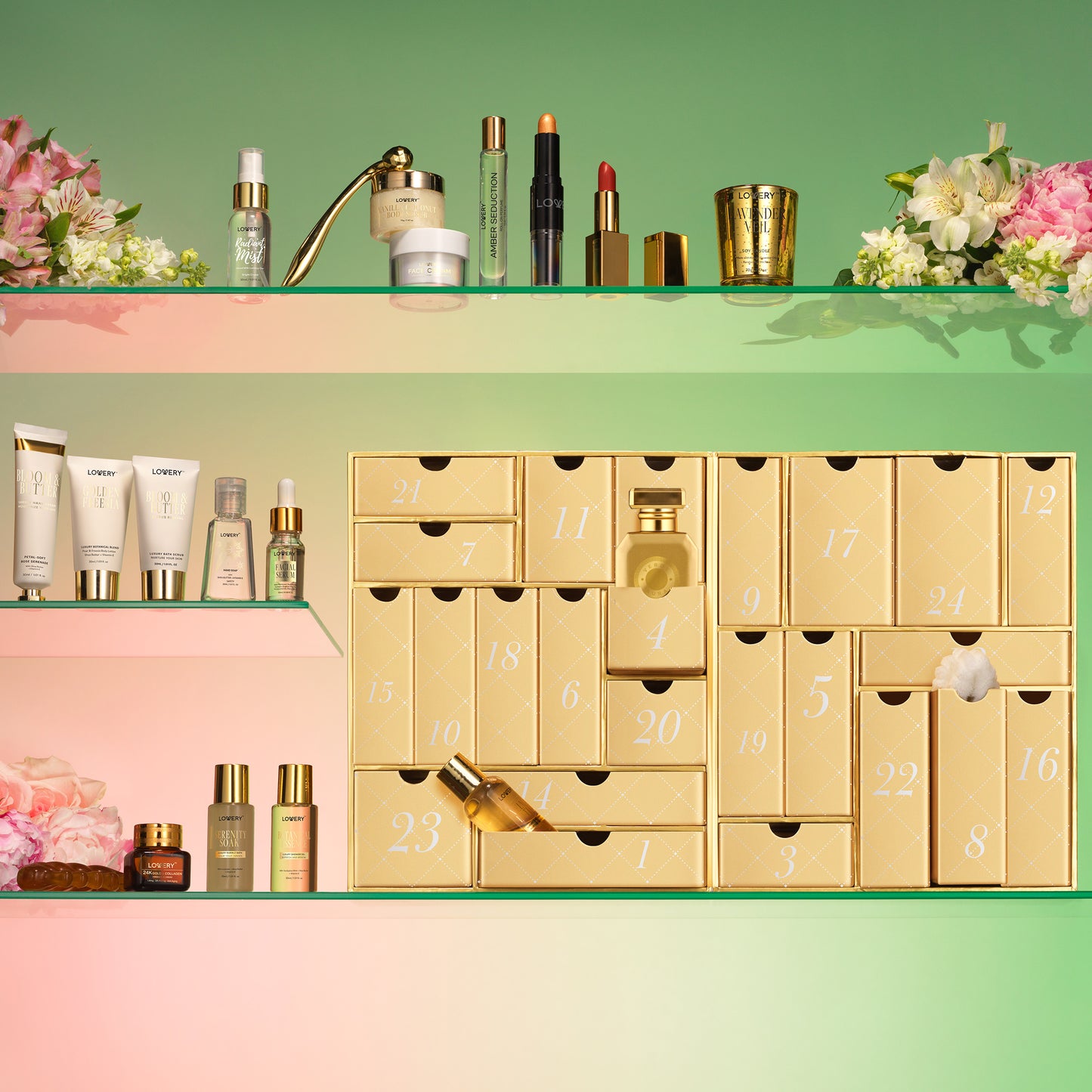 Luxury Limited Edition Skincare Advent Calendar - 24pc of Assorted Skincare Relaxation Gift