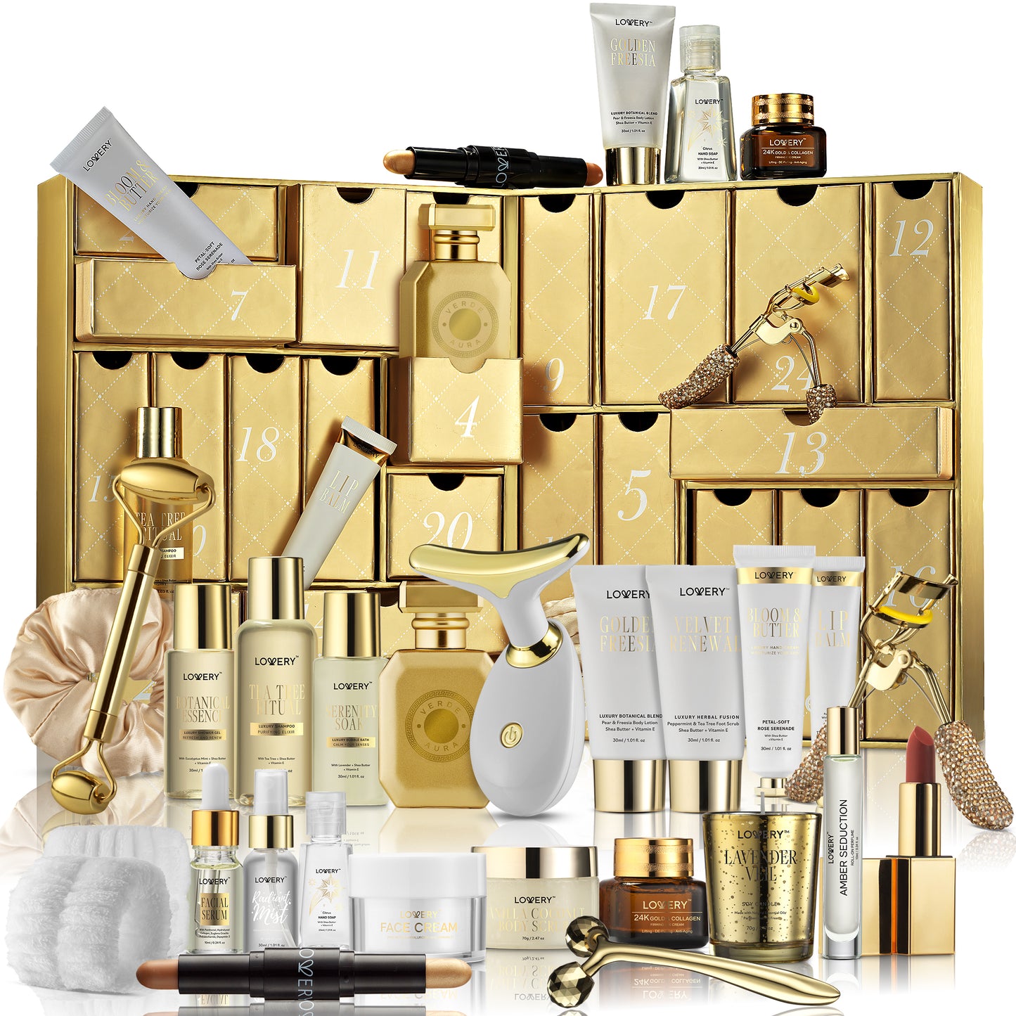 Luxury Limited Edition Skincare Advent Calendar - 24pc of Assorted Skincare Relaxation Gift